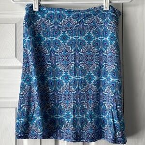 Dakini Teal and Blue A-Line Skirt